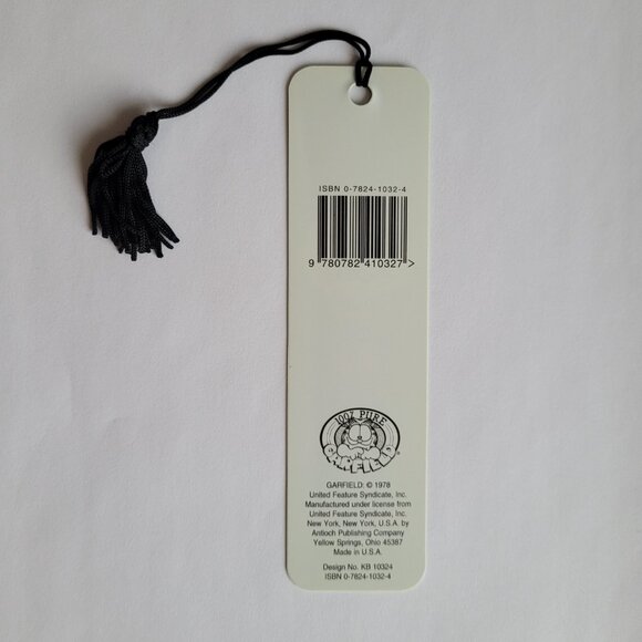Vintage 1978 Garfield Bookmark Don't Ask Tassel Comic Cat apple KB 10324 70s 80s - Picture 10 of 15